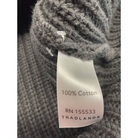 Tradlands Shelter Cardigan Grandpa Sweater dark Gray Womens XXS boxy - Picture 7 of 9